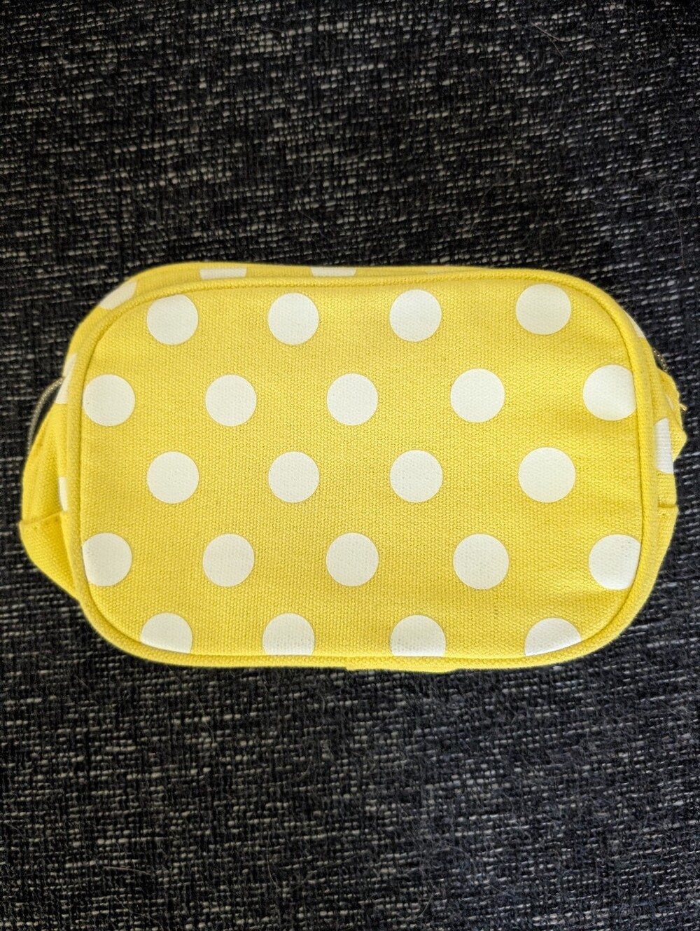MARC JACOBS Honey Yellow And White Polka Dot Cosmetic Bag - Picture 3 of 7